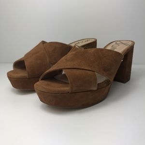 Brown Sam Edelman Suede Heels
